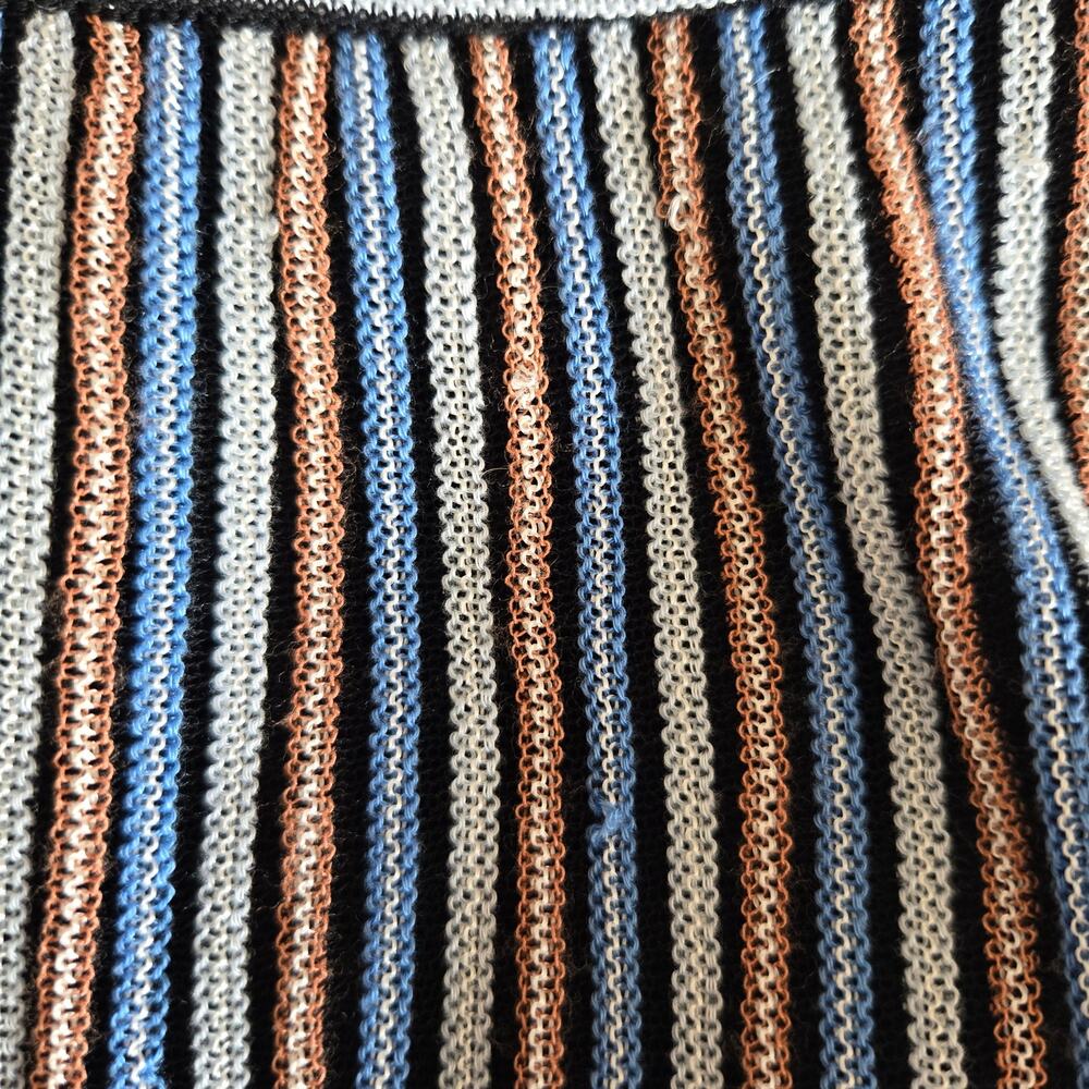 M Missoni Womens Knit Skirt Striped Wave Retro A Line Lightweight Euro Blue 10 - Picture 9 of 10